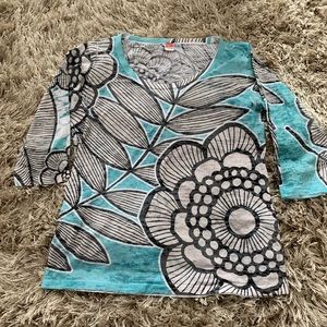 Cotton casual 3/4 sleeve shirt